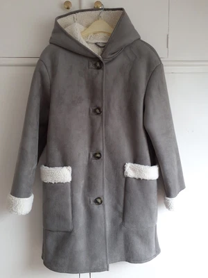 £45 • Buy M&S Grey Faux Sheepskin Coat.BNWOT Size 10