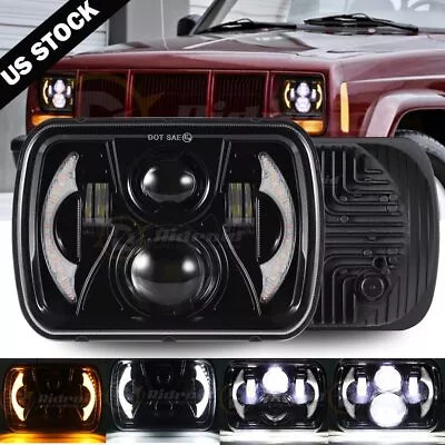 $34.98 • Buy For 1986-1995 Jeep Wrangler YJ 1984-2001 Cherokee XJ 5X7  7x6  LED Headlight
