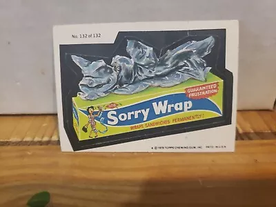 1979 Wacky Packages Stickers#132Sorry Wrap VG • $1.25