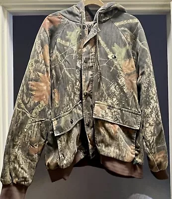 Men’s Mossy Oak Camo Jacket With Hood Zipper Closure (Hunting Fishing) XL • $11.99