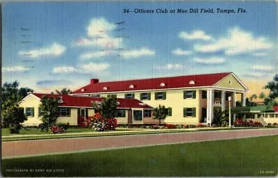 1940's. Officers Club At Mac Dill Field Tampa Fl Postcard Zt18 • $7