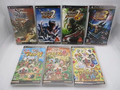 PSP Monster Hunter Portable 1 2nd 2nd G 3rd Airou Village G & Puzzle 7pcs Japan • $59.99