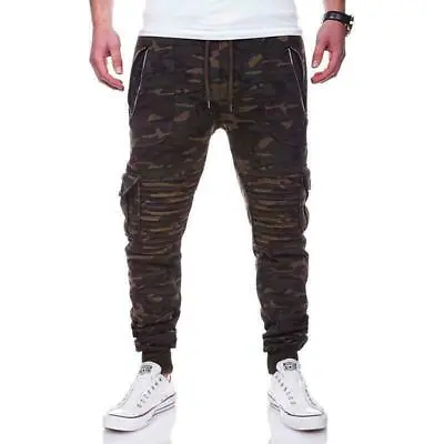 Casual Jogger Pant Men Jogging Slim-Fit Fleece Sport Workout Sweatpants Trousers • $20.59