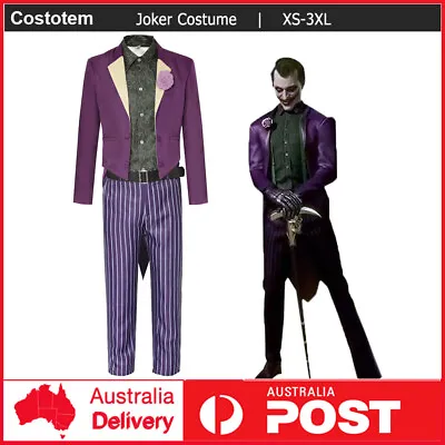 The Joker Game Mortal Kombat 11 Costume Cosplay Halloween Party Fancy Dress Suit • $82.35
