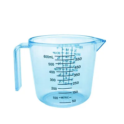 150/300/600ml Plastic Measuring Cup Pitcher Beaker Jug Pour Beaker Kitchen • £5.59