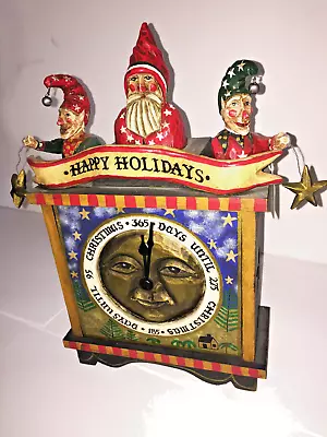 Santa Clock - Midwest Of Cannon Falls - Folk Art Gallery - Artist The Schifferls • $49.99
