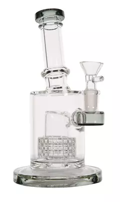 8  Thick Matrix Tobacco Glass Water Pipe Mini Bong Bubbler Hookah - Black • $39.99