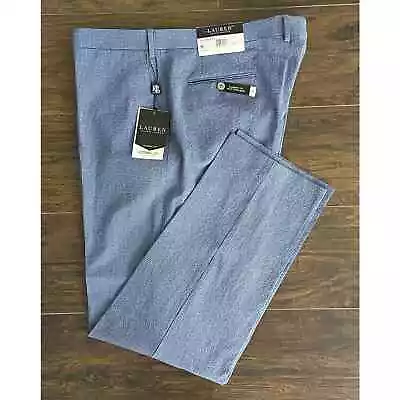 Lauren Ralph Lauren Men's 42x32 Blue Seersucker Classic Fit Suit Pants NEW • $50