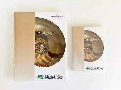 Math U See Pre Algebra / Hardcover Instruction Manual With Teaching DVDs • $45