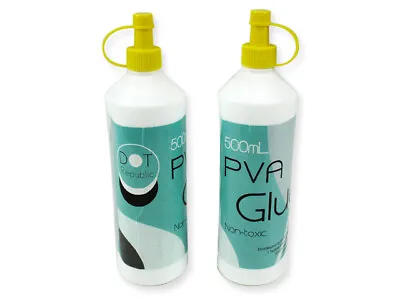 $17.95 • Buy 2 X 500ml PVA Glue All Purpose Non Toxic Making Slime Art Craft School Project 