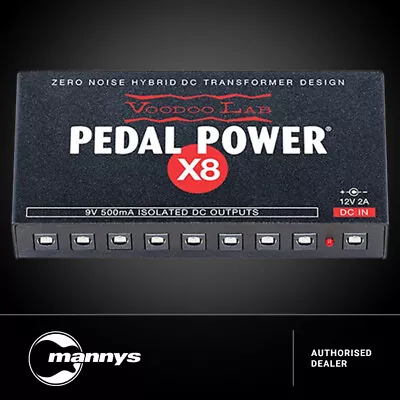 Voodoo Lab Pedal Power X8 8 Outlet Isolated Pedal Power Supply For 9 Volt Pedals • $349