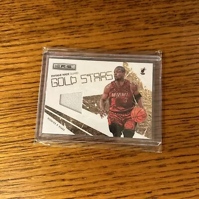 2009-10 Rookies & Stars DWYANE WADE Gold Stars Game Worn Jersey Patch #1 Heat • $14.99