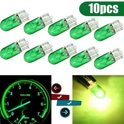 10x T10 501 Universal Car Parts Dashboard Dome Panel Gauge Led Light Bulbs Green • $6.99