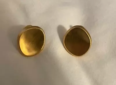 Metropolitan Museum Of Art Gold Plated Modernist Cufflinks-oval • $25