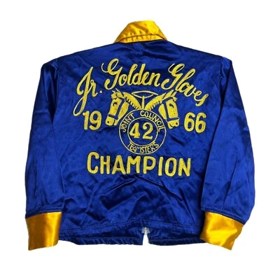 $129.95 • Buy Vintage 1960s Chain Stitch Two Tone Satin Jacket Youth Size 60s