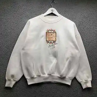 Vintage Australia Koala Sweatshirt Men's Small S Long Sleeve Embroidered White • $24.99