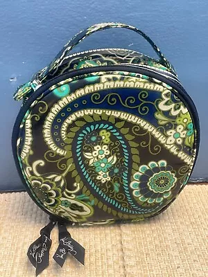 Vera Bradley Round Hatbox Cosmetic Bag ~ Rhythm & Blues Pattern ~ EUC • $21.95