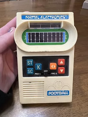 Vintage 1977 Mattel Classic Football Electronic Handheld Game • $49.99