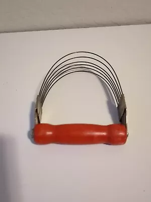 Vtg Androck Metal Wire Pastry Blender Whisk Whisk Dough Cutter RED Wood Handle  • $14.50