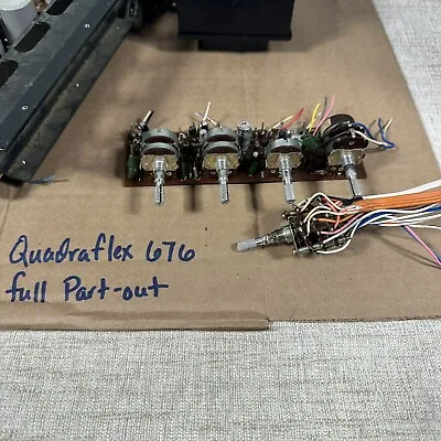 Quadraflex 767 Stereo Receiver Part-Out Selector Volume Tone Controls Tested • $25