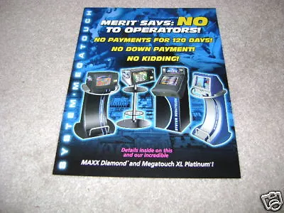 MERIT Video Flyer MEGATOUCH DIAMOND Mega Touch PLATINUM • $6