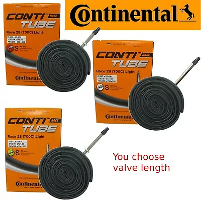 Continental Race28 Light 700x20-25 Presta 42 60 Or 80mm Valve Length Bike Tube • $12.50