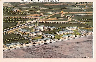 San Diego CA Marine Corps Base Camp Pendleton Navy Military Vtg Postcard A31 • $45.35