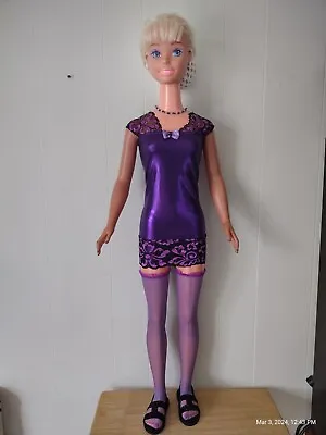 Party Purple Mini Dress With Stockings For My Size 36 /38  Barbie • $27.99