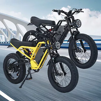 New 1500W 48V 18AH Electric Bicycles Ebikes For Adult 20in Highway Tires 45KM/hy • $1386.99