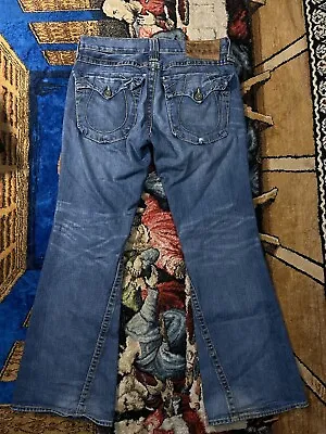 Vintage Y2k Baggy Mens True Religion Flare Bell-Bottom Jeans • $40