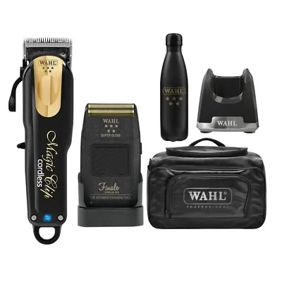 Wahl Black & Gold Magic Clip & Finale Combo With Large Tool Bag • $540
