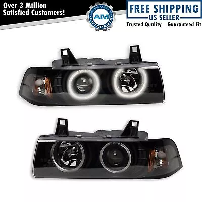 Performance Dual Halo Projector Headlights Set For 92-99 BMW 318i 323i M3 • $142.41