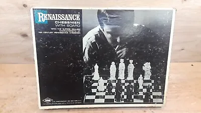 $25.90 • Buy Vintage E.S. Lowe Renaissance Chessmen Set 1959 With Board & Box No. 831 Chess