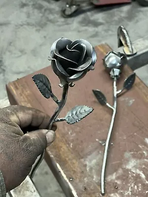 Hand Crafted Welded Metal Single Rose By Mr. WelderLLC • $20