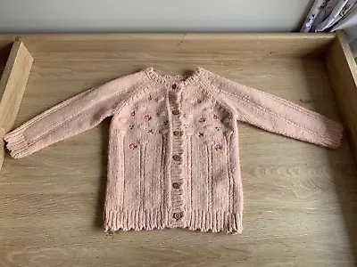 Girl 18-24 Months Pink Easter Spring Cardigan • £0.99