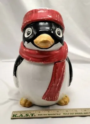 Vintage 50'S - 60'S Ceramic Penguin Cookie Jar • $26.20