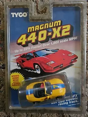 Tyco Ho Slot Car Rare Mazda Miata Convertible Magnum 440 X2 Yellow On Mint Card • $55.99