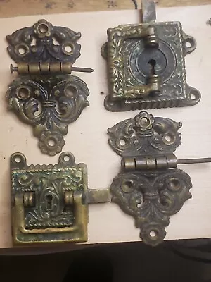 Antique 1880's Ice Box Hardware. Hinges Latches. Buffalo Register Works. Vintage • $69.95