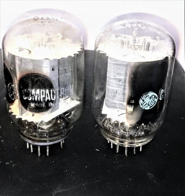 $12 • Buy 2 GE 33GY7A  Beam Power HV + Damper Diode Compactron Tubes Tested Free Shipping