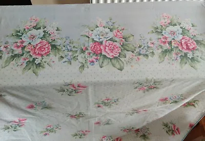 Two V&a Pretty Matching Single Duvet Covers Roses Flowers Polka Dots Gc • £9.95