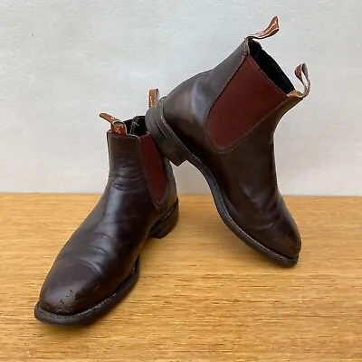 Mens RM Williams Comfort Craftsman Leather Pull On Chelsea Ankle Boots Size 6 G • $339