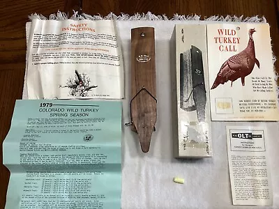 Vintage Olt GB-110 Wooden Turkey Call In Box With Extra Papers—Excellent Cond • $39.95