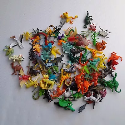 Plastic Mini Dinosaur Animals Snakes Bugs Lot • $33.75