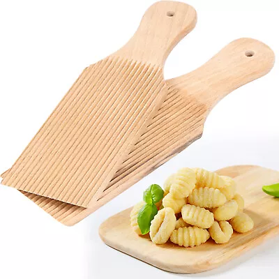 2 Pcs Wooden Gnocchi Board Butter Paddles 9.1 X 2.8  Spaghetti Macaroni Board  • $18.69