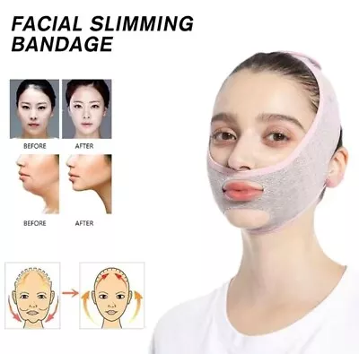 Beauty Face Sculpting Sleep Mask V-Line Lifting Mask Facial Slimming Strap BEST • $10.98