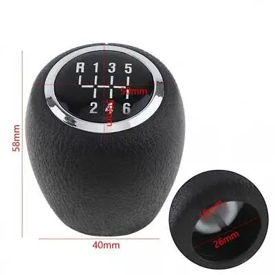 $21.99 • Buy 6 Speed Car Manual Gear Shift Knob Lever For VW 58mm X 40mm Plastic