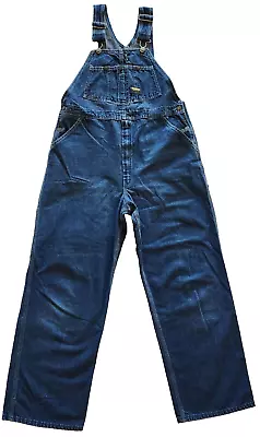 ZIP Jean VTG USA Mens Vestbak OSHKOSH B'GOSH Bib Overalls 36x30 28.75ac FASTSHIP • $54.99