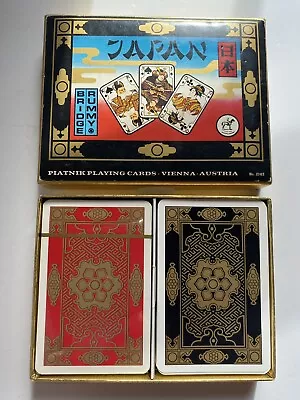 Vintage Japan Piatnik Bridge Rummy Playing Cards No. 2143 Vienna Austria 2 Deck • $7.90