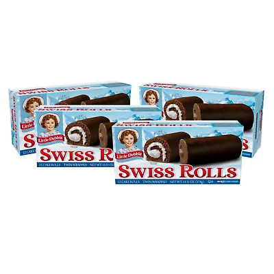 £24.18 • Buy Little Debbie Swiss Rolls, 4 Boxes, 48 Chocolate Cake Rolls Layered With Creme