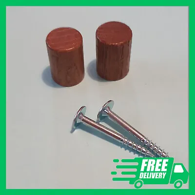 148007 X 2 (114667 X 2) IKEA Wood Knob For BILLY Bookcase OXBERG Doors - Brown • £5.99